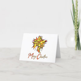 Tarjeta Festiva Handmade Christmas Card with Star Graphic