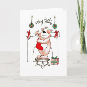 Tarjeta Festiva Hangin' Stockings