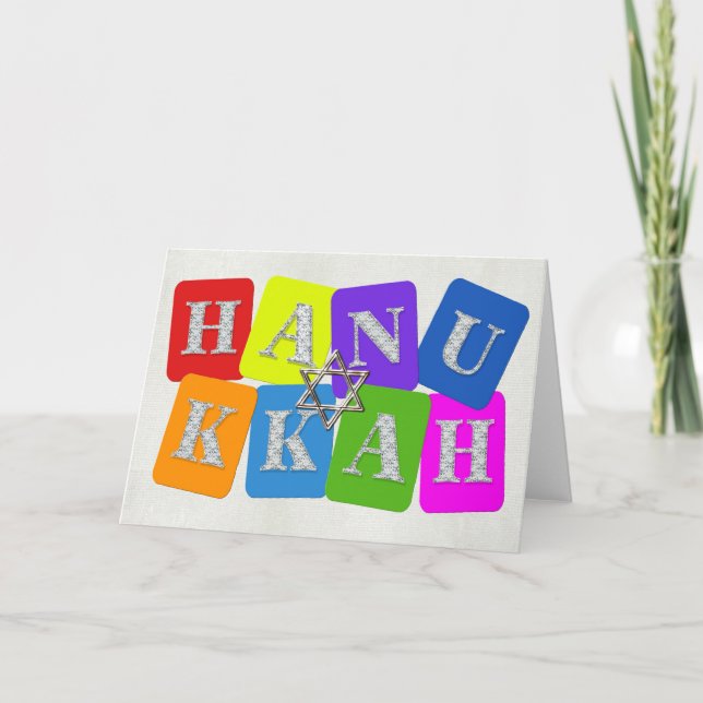 Tarjeta Festiva Hanukkah (Anverso)