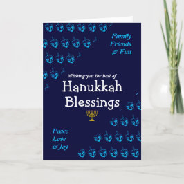 TARJETA FESTIVA HANUKKAH BLESSINGS