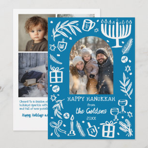Tarjeta Festiva Hanukkah Caprichoso Arco Personalizado 4 FOTOS