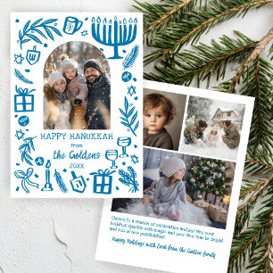 Tarjeta Festiva Hanukkah Caprichoso Arco Personalizado 4 FOTOS