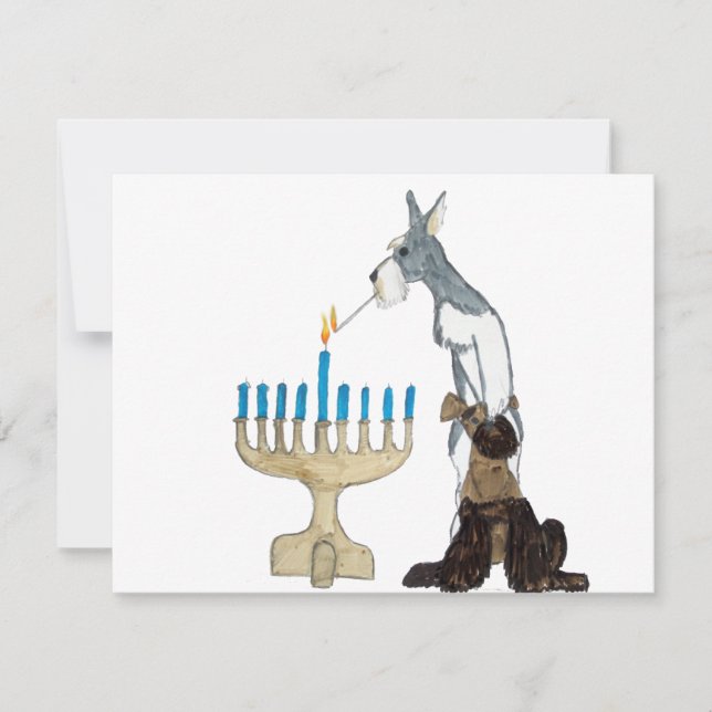 Tarjeta Festiva Hanukkah - Chanukah card (Anverso)