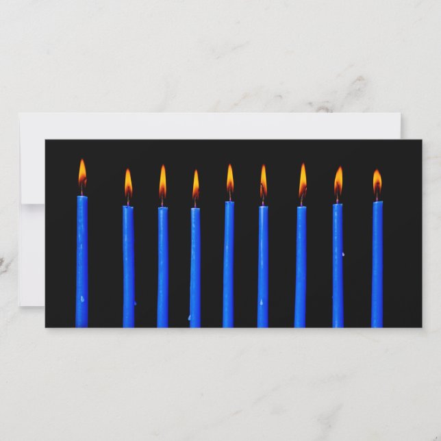 Tarjeta Festiva Hanukkah Chanukah Hanukah Hannukah Menorah Candles (Anverso)