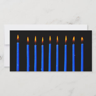 Tarjeta Festiva Hanukkah Chanukah Hanukah Hannukah Menorah Candles