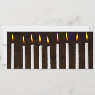 Tarjeta Festiva Hanukkah Chanukah Hanukah Menorah Ardiendo Velas