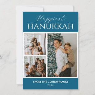 Tarjeta Festiva Hanukkah Elegant 3 Fotografía simple y moderna