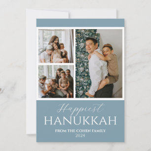 Tarjeta Festiva Hanukkah Elegant 3 Fotografía simple y moderna
