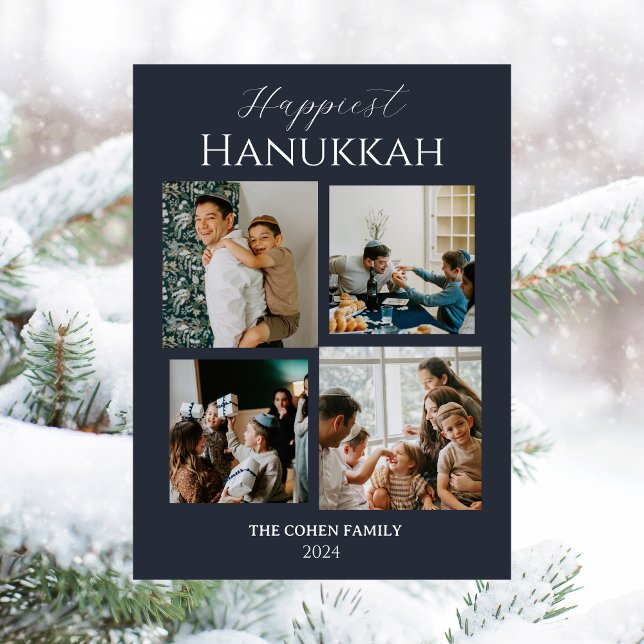 Tarjeta Festiva Hanukkah Elegant 4 Fotografía simple y moderna (Subido por el creador)