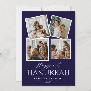 Tarjeta Festiva Hanukkah Elegant 4 Fotografía simple y moderna