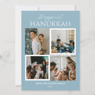 Tarjeta Festiva Hanukkah Elegant 4 Fotografía simple y moderna