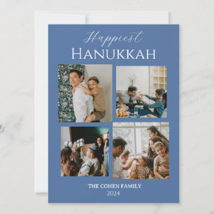 Tarjeta Festiva Hanukkah Elegant 4 Fotografía simple y moderna