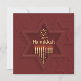 Tarjeta Festiva Hanukkah elegante feliz