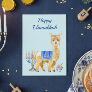 Tarjeta Festiva Hanukkah Funny Llama Llamakkah Chrismukkah