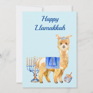 Tarjeta Festiva Hanukkah Funny Llama Llamakkah Chrismukkah