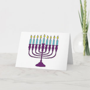 Tarjeta Festiva Hanukkah Menorah