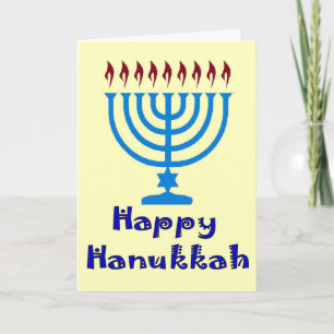 Tarjeta Festiva Hanukkah menorah