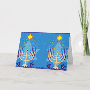 Tarjeta Festiva hanukkah menorah