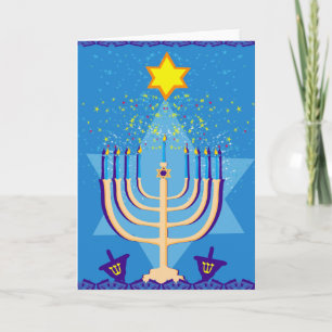 Tarjeta Festiva hanukkah menorah