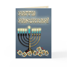 Hanukkah Menorah y Dreidels
