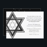 Tarjeta Festiva Hanukkah moderna Estrella blanca negra de David Fi<br><div class="desc">El clásico minimalista bar/murciélago Mitzvah y la moderna estrella de David Hanukkah con un fondo sólido crean un diseño elegante y sofisticado. Para obtener otros colores de coordinación o productos coincidentes,  visite JustFharryn @ Zazzle.com o póngase en contacto con el diseñador,  c/o Fharryn@yahoo.com Todos los derechos reservados. Zazzlemade.</div>
