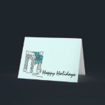 Tarjeta Festiva Hanukkah NYC Navidades del puente de Brooklyn<br><div class="desc">Las tarjetas presentan un ilustracion original de un monumento de la ciudad de Nueva York, el puente de Brooklyn, "vestido" para la temporada de fiestas. ¡Perfecto para Hanukkah o Navidades! Este ilustracion Chanukah también está disponible en otros productos. ¿No ves lo que estás buscando? ¿Necesita ayuda con la personalización? Contacte...</div>