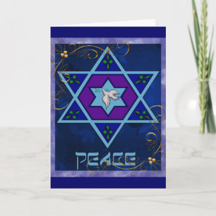 Tarjeta Festiva Hanukkah Peace Art