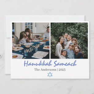 Tarjeta Festiva hanukkah sameach   Foto de la familia Hanukkah