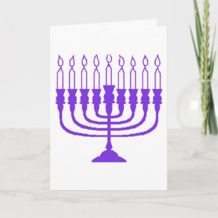 Tarjeta Festiva Hanukkah Shalom Menorah