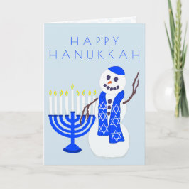 Tarjeta Festiva Hanukkah Snowman Personalizado por todas partes