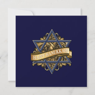 Tarjeta Festiva Hanukkah Star of David