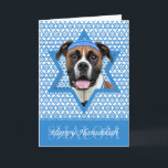 Tarjeta Festiva Hanukkah Star of David - Boxer - Vindy<br><div class="desc">Lo que podría hacer que decir Feliz Hanukkah fuera más divertido que tener a este perro Boxer usando un Yamaka rodeado por la Estrella de David. Este fantástico diseño vacacional hará las delicias de tus amigos y familiares, así como de otros amantes del perro. Este diseño está disponible en más...</div>