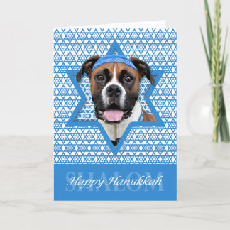 Tarjeta Festiva Hanukkah Star of David - Boxer - Vindy