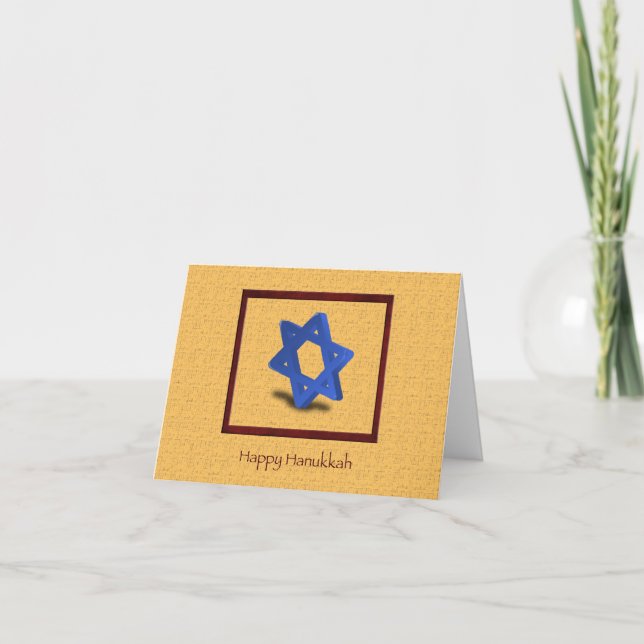 Tarjeta Festiva Hanukkah Star of David Card (Anverso)