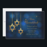 Tarjeta Festiva Hanukkah Star of David Moving Holiday Card<br><div class="desc">Envíe sus deseos de vacaciones junto con su nueva dirección con esta elegante tarjeta de felicitación de Hanukkah. (Vectores Hanukkah por Vecteezy). La tarjeta es fácil de personalizar con su redacción, tipo de letra, color de fuente, forma de papel y elección del tipo de papel. ¿No es exactamente lo que...</div>