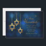 Tarjeta Festiva Hanukkah Star of David Moving Holiday Card<br><div class="desc">Envíe sus deseos de vacaciones junto con su nueva dirección con esta elegante tarjeta de felicitación de Hanukkah. (Vectores Hanukkah por Vecteezy). La tarjeta es fácil de personalizar con su redacción, tipo de letra, color de fuente, forma de papel y elección del tipo de papel. ¿No es exactamente lo que...</div>
