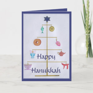 TARJETA FESTIVA HANUKKAH TREE