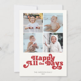 Tarjeta Festiva Happy All Days Photo Red