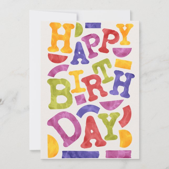 TARJETA FESTIVA HAPPY BIRTHDAY (Anverso)