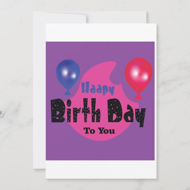 Tarjeta Festiva Happy Birthday – Colorful Celebration Party Design (Anverso)