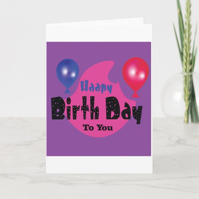 Tarjeta Festiva Happy Birthday – Colorful Celebration Party Design (Anverso)