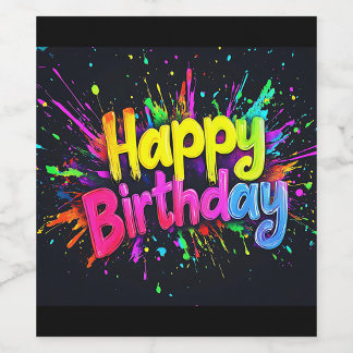 Tarjeta Festiva Happy Birthday Flat Holiday Card