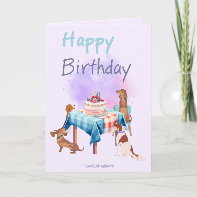 Tarjeta Festiva Happy birthday greeting card  (Anverso)
