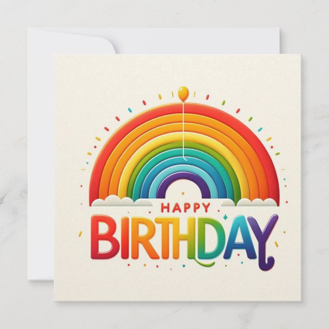 Tarjeta Festiva Happy Birthday Greeting Cards  (Anverso)