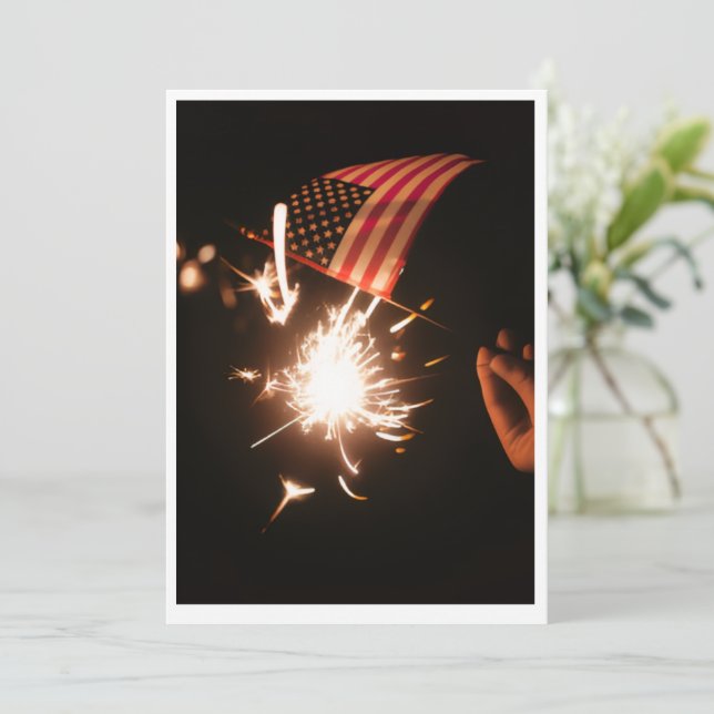 Tarjeta Festiva Happy Birthday USA Greeting Card (Anverso de pie)