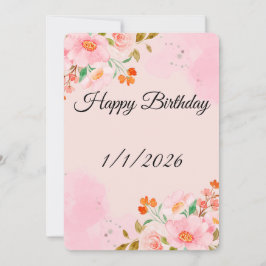 Tarjeta Festiva Happy Birthday Wishes Card