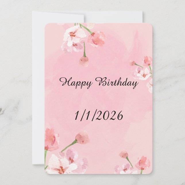 Tarjeta Festiva Happy Birthday Wishes Card (Anverso)