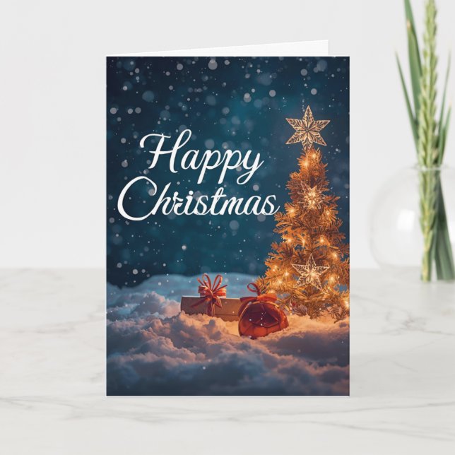 Tarjeta Festiva Happy Christmas Card  (Anverso)