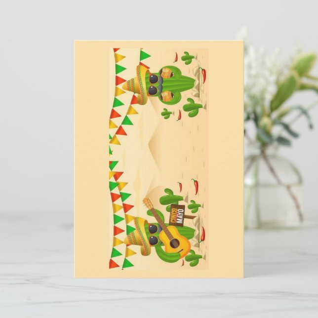 Tarjeta Festiva Happy Cinco de Mayo Greeting Card (Anverso de pie)