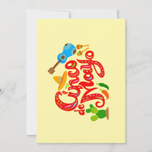 Tarjeta Festiva Happy Cinco de Mayo Greeting Card (Anverso)